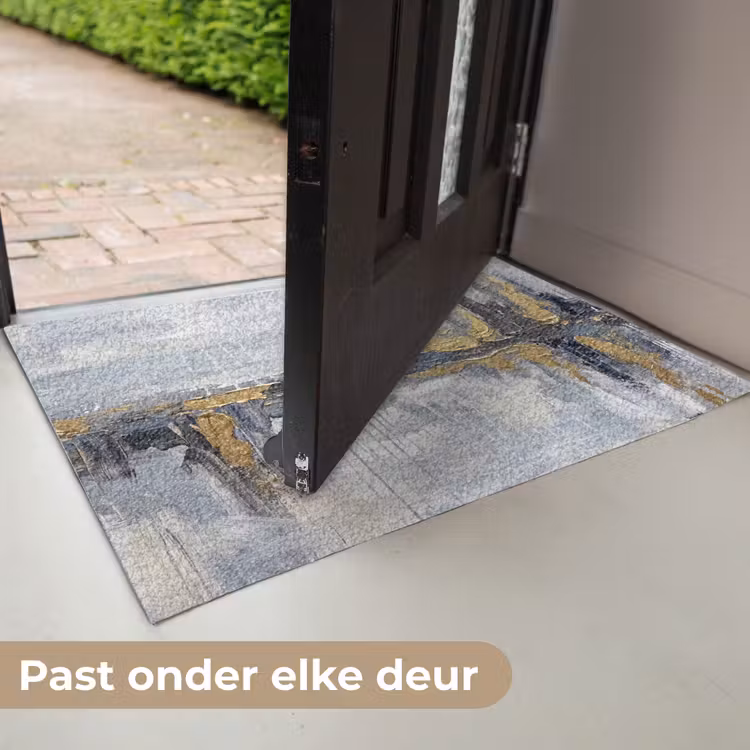 Abstract - Structuur - Goud - Grijs - Modern Deurmat klein -USP_NL