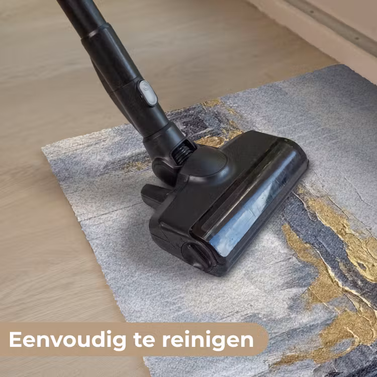 Abstract - Structuur - Goud - Grijs - Modern Deurmat klein -reinigen_NL