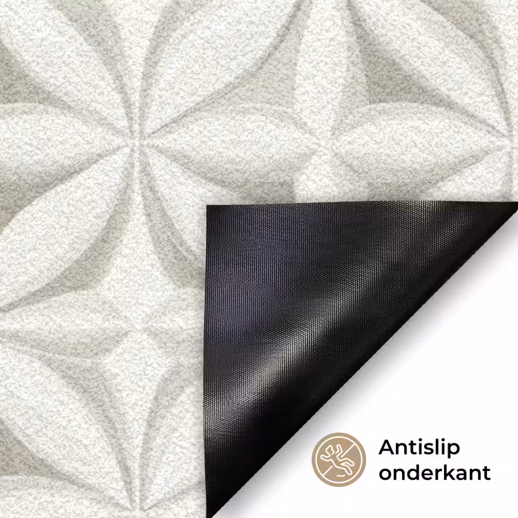 Abstract - Structuur - Grijs - Wit Deurmat klein 898 -antislip_NL