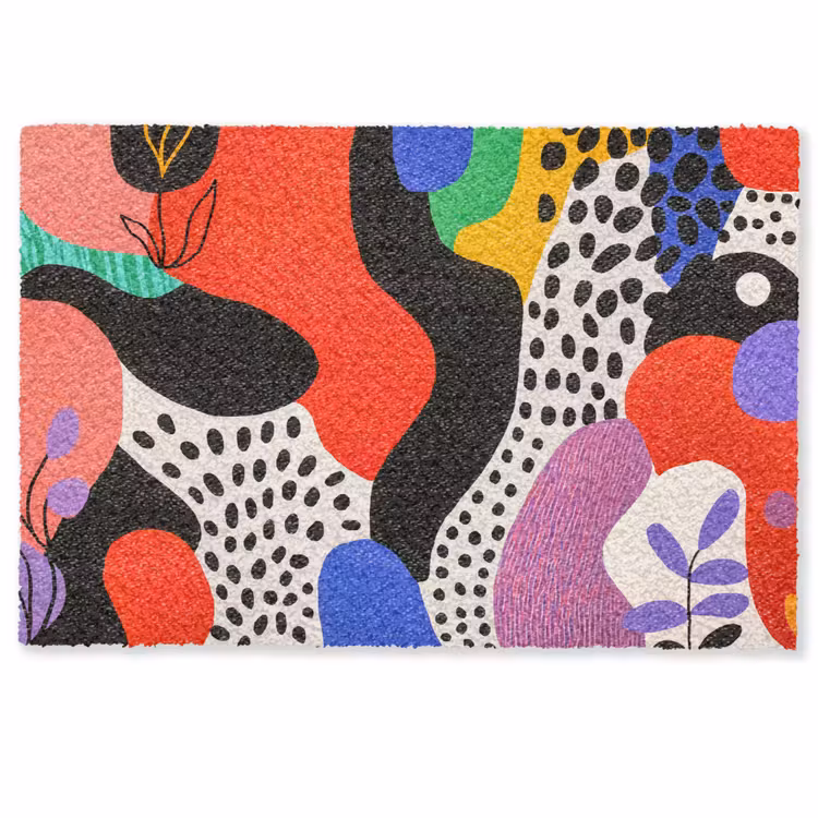 Abstract - Vormen - Kleuren - Stippen Deurmat klein -zkaufland3d