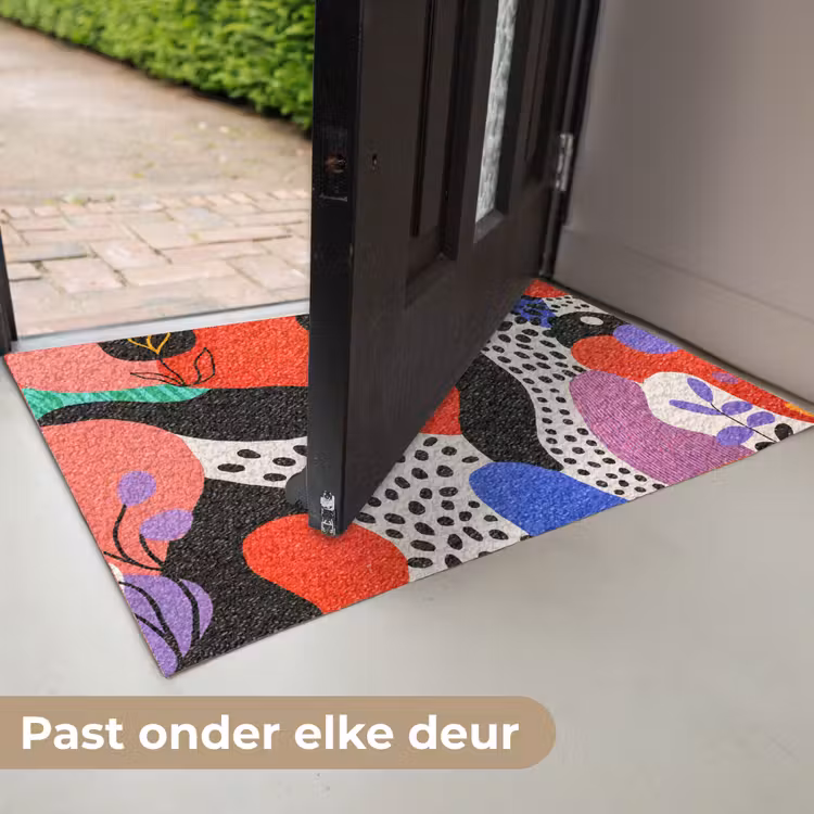 Abstract - Vormen - Kleuren - Stippen Deurmat klein -USP_NL