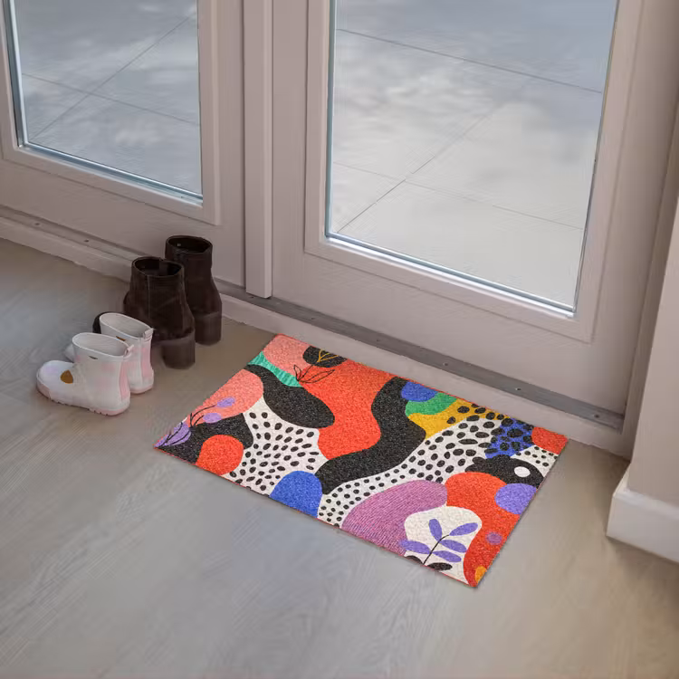 Abstract - Vormen - Kleuren - Stippen Deurmat klein -sfeer3