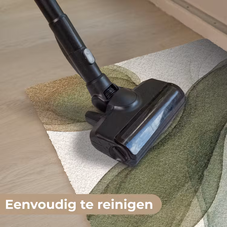 Abstract - Vormen - Modern - Kunst - Groen - Bruin Deurmat klein -reinigen_NL