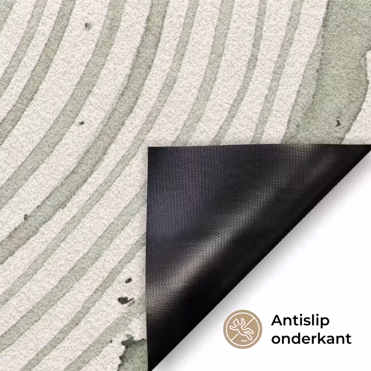 Abstractie - Cirkels - Waterverf - Groen - Modern Deurmat klein -antislip_NL