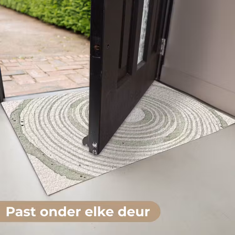 Abstractie - Cirkels - Waterverf - Groen - Modern Deurmat klein -USP_NL
