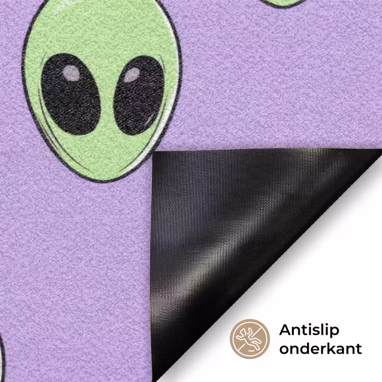 Alien - Retro - Lila Deurmat klein 898 -antislip_NL