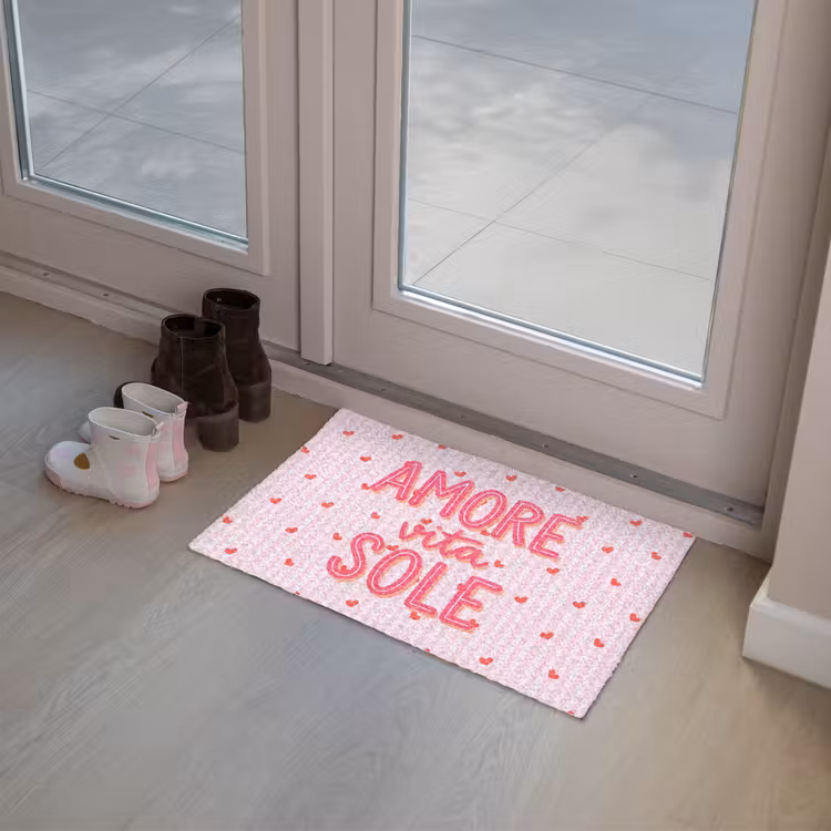 Amore vita sole - Roze - Hartjes Deurmat klein -sfeer3