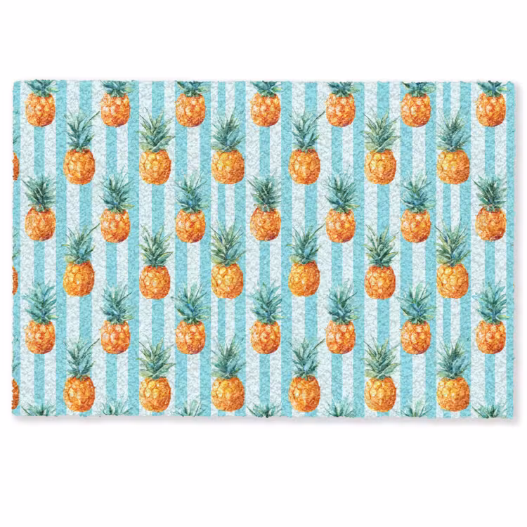 Ananas - Strepen - Groen Deurmat klein 898 -zkaufland3d