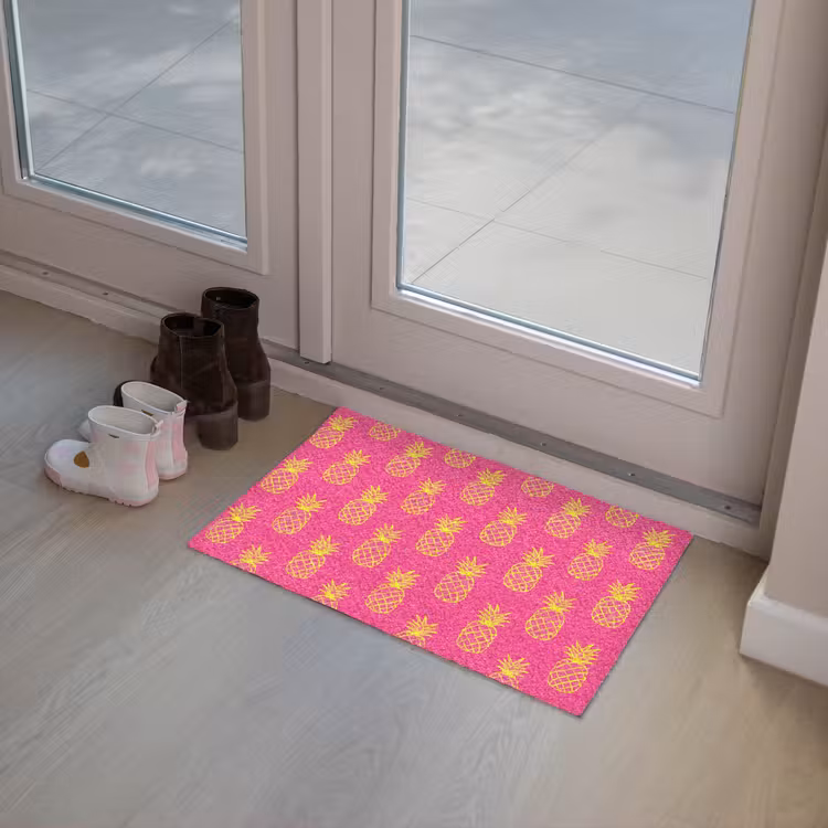 Ananas - Trendy - Roze Deurmat klein 898 -sfeer3