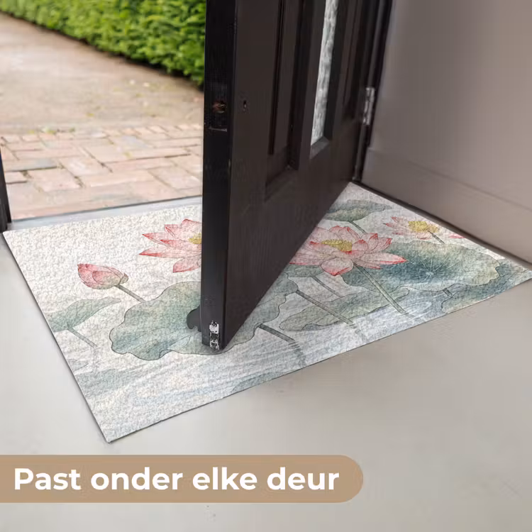 Aquarel - Lotusbloemen - Kleurrijk Deurmat klein -USP_NL