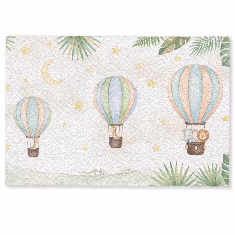 Aquarel - Luchtballonnen - Pastel Deurmat klein -zkaufland3d