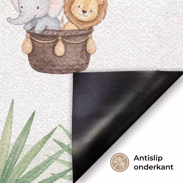 Aquarel - Luchtballonnen - Pastel Deurmat klein -antislip_NL