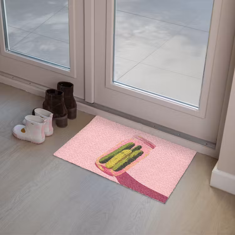 Augurken - Pot - Schaduw - Roze Deurmat klein -sfeer3