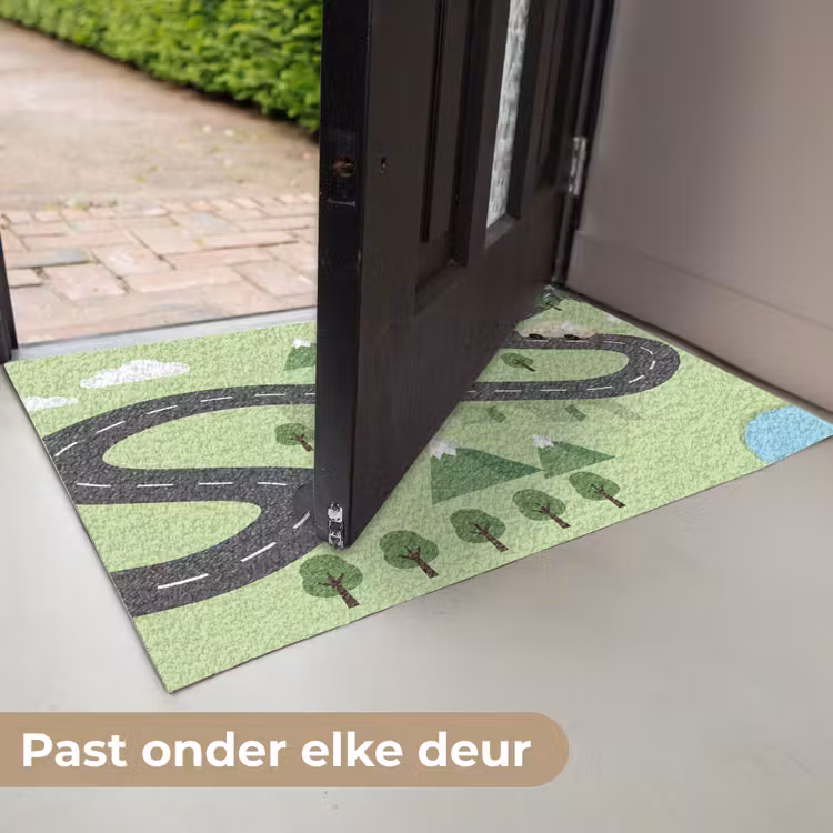 Auto - Bergweg - Natuur - Illustratie Deurmat klein -USP_NL