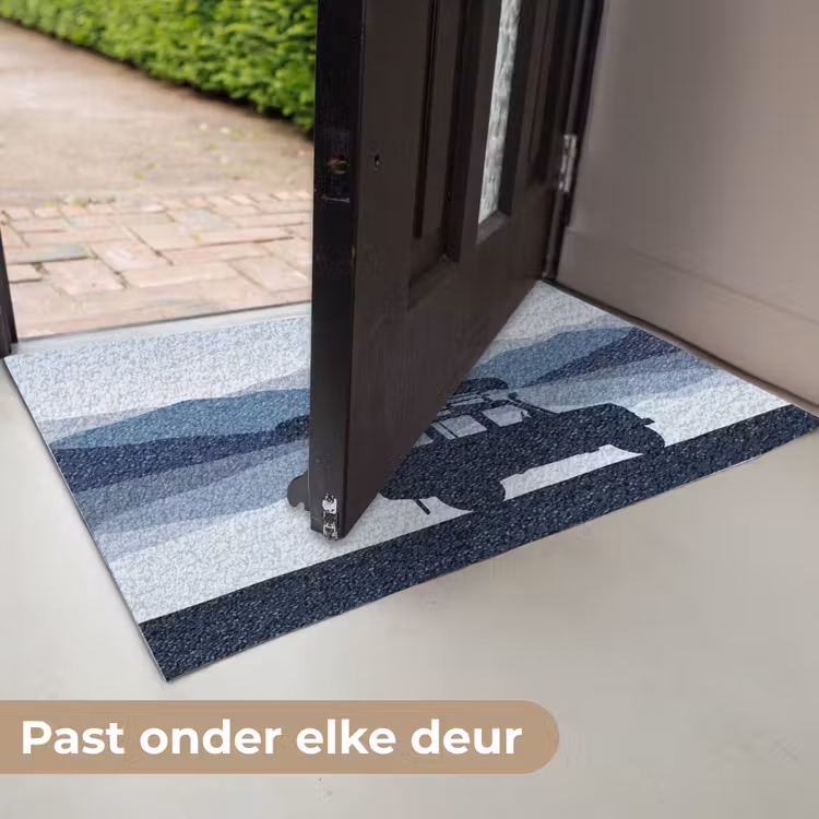 Auto - Meer - Bergen - Blauw Deurmat klein -USP_NL