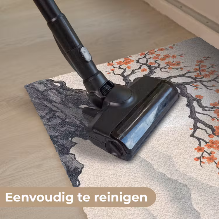Aziatisch - Bloesem - Rood Deurmat klein -reinigen_NL