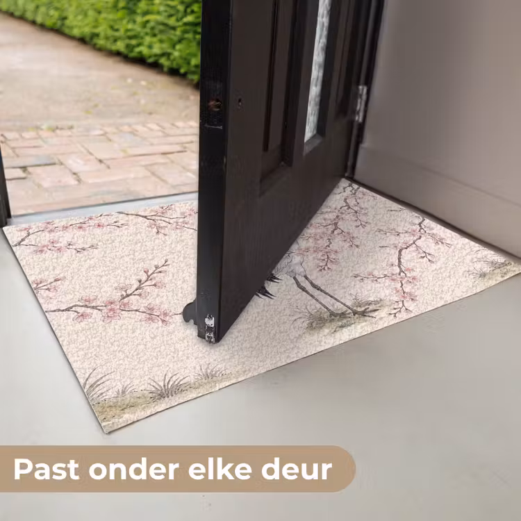Aziatisch - Kraanvogel - Beige Deurmat klein -USP_NL