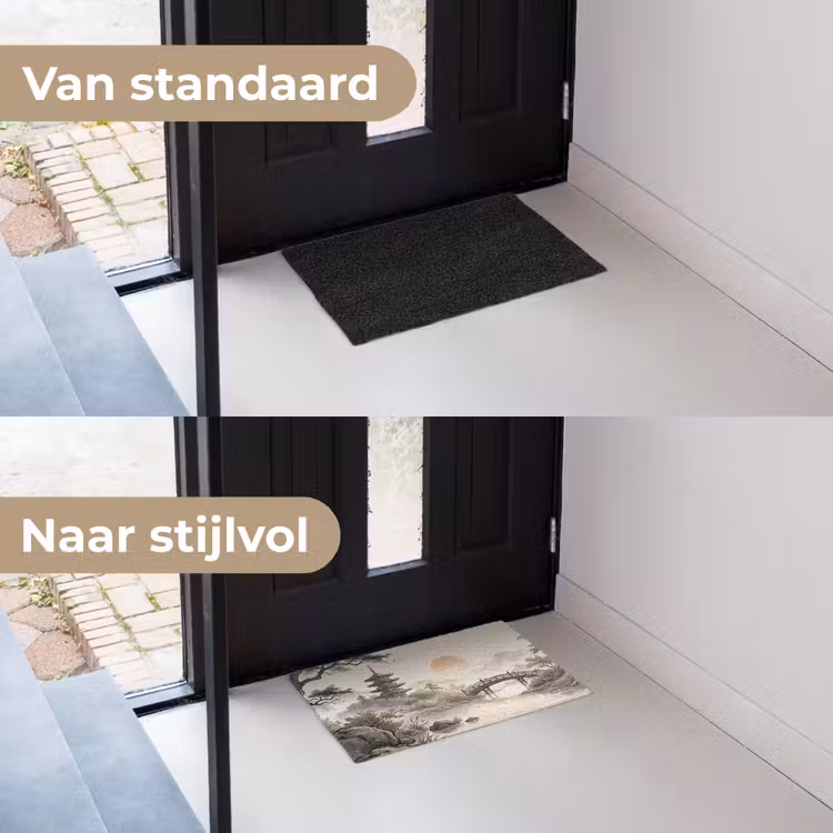 Azië - Landschap - Kleurrijk Deurmat klein -voor-na_NL