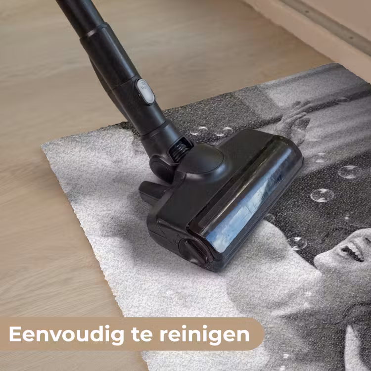 Bad - Bubbels - Zwart - Wit Deurmat klein -reinigen_NL