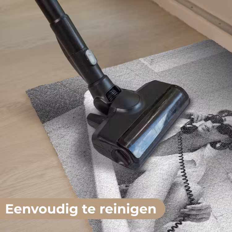 Bad - Vrouw - Zwart - Wit Deurmat klein -reinigen_NL