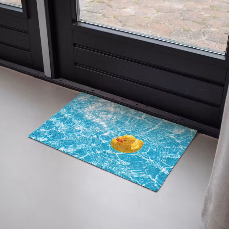 Badeend - Dobberen - Blauw Deurmat klein -sfeer2
