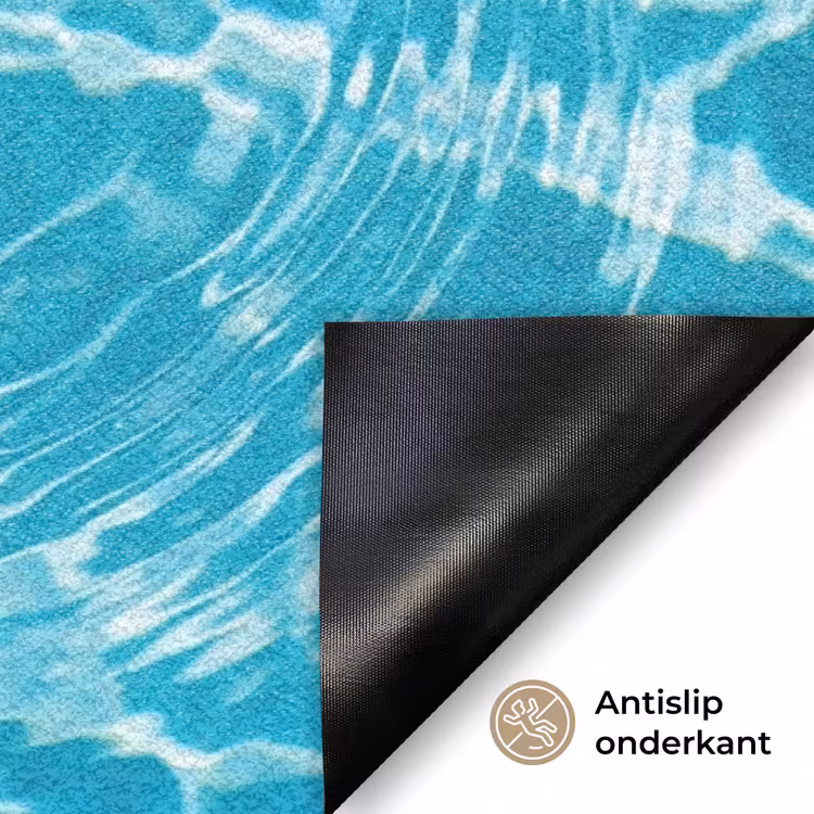 Badeend - Dobberen - Blauw Deurmat klein -antislip_NL