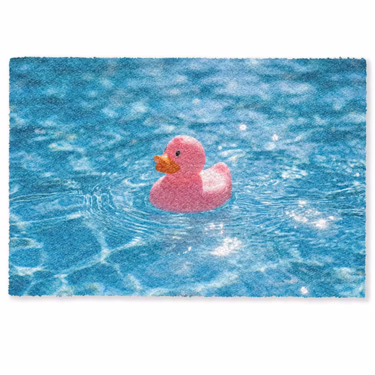 Badeend - Dobberend - Roze Deurmat klein -zkaufland3d