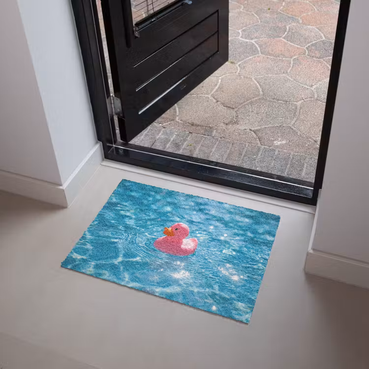 Badeend - Dobberend - Roze Deurmat klein -sfeer5