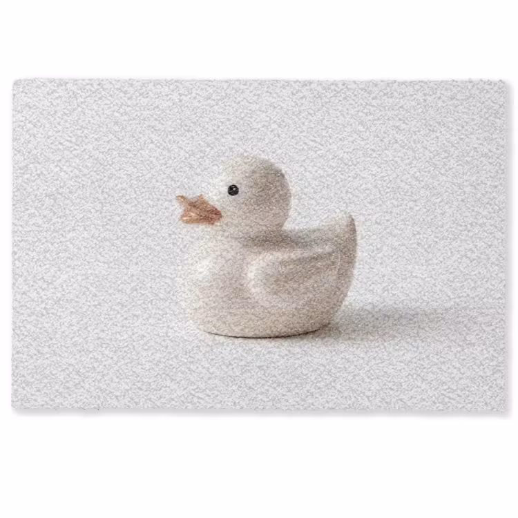Badeend - Minimalistisch - Wit Deurmat klein -zkaufland3d