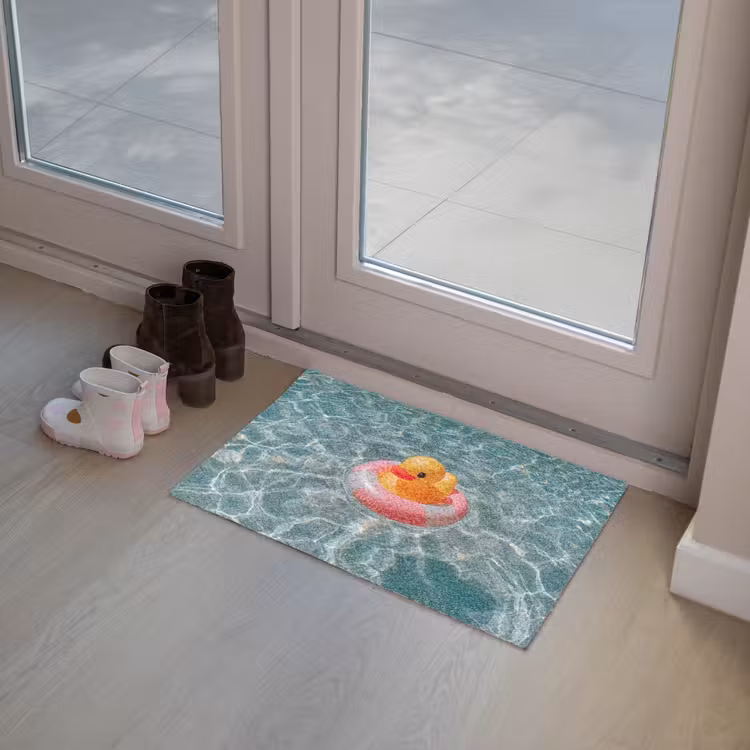 Badeend - Zwemband - Geel Deurmat klein -sfeer3