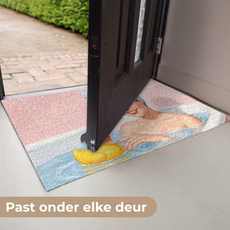 Badkamer - Eend - Blauw Deurmat klein -USP_NL