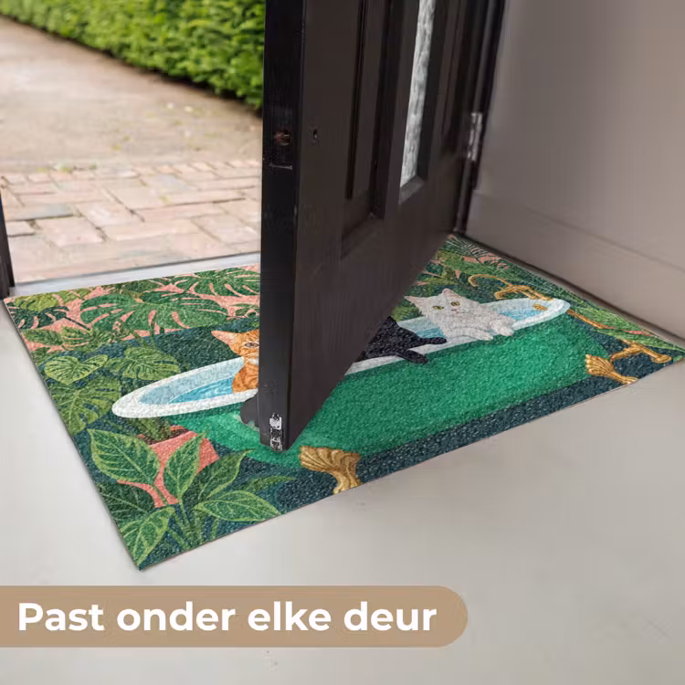 Badkamer - Kattenparade - Kleurrijk Deurmat klein -USP_NL