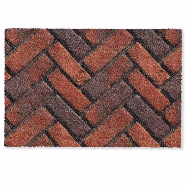Bakstenen - Visgraat - Structuur - Roodbruin Deurmat klein 898 -zkaufland3d