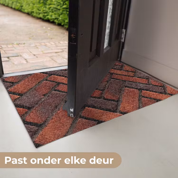 Bakstenen - Visgraat - Structuur - Roodbruin Deurmat klein 898 -USP_NL