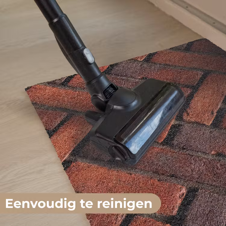 Bakstenen - Visgraat - Structuur - Roodbruin Deurmat klein 898 -reinigen_NL