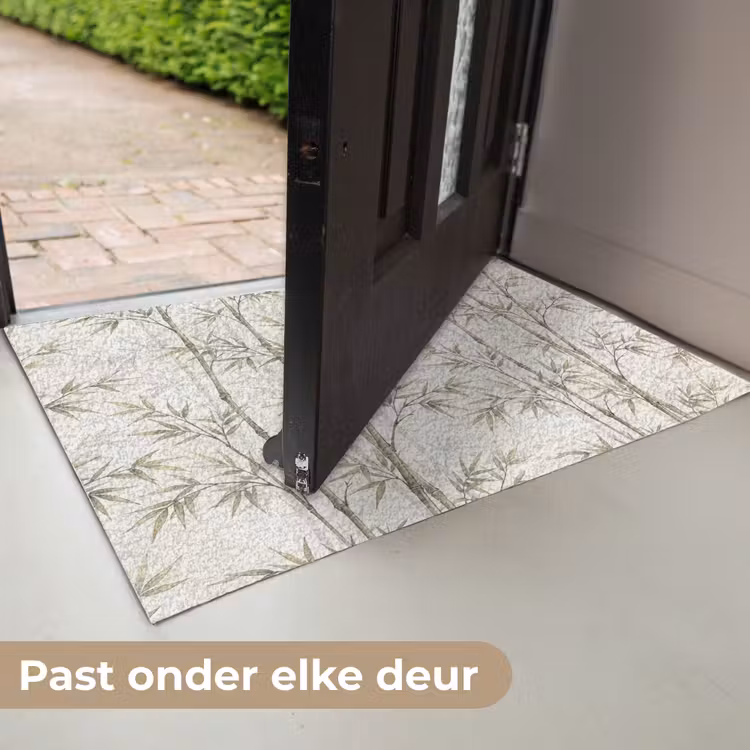 Bamboe - Bladeren - Natuur - Aquarel - Groen Deurmat klein -USP_NL