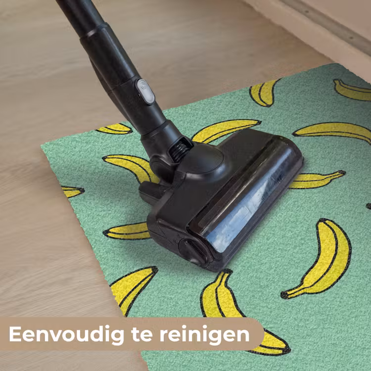 Bananen - Geel - Groen - Print Deurmat klein -reinigen_NL