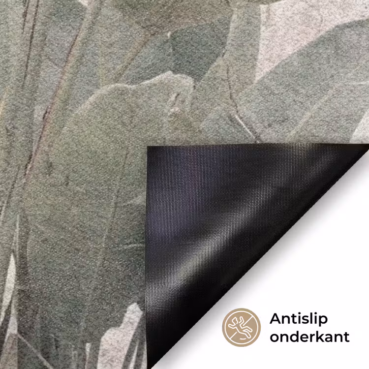 Bananenbladeren - Beton - Groen Deurmat klein -antislip_NL