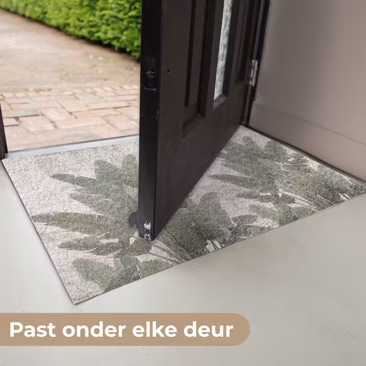 Bananenbladeren - Beton - Groen Deurmat klein -USP_NL