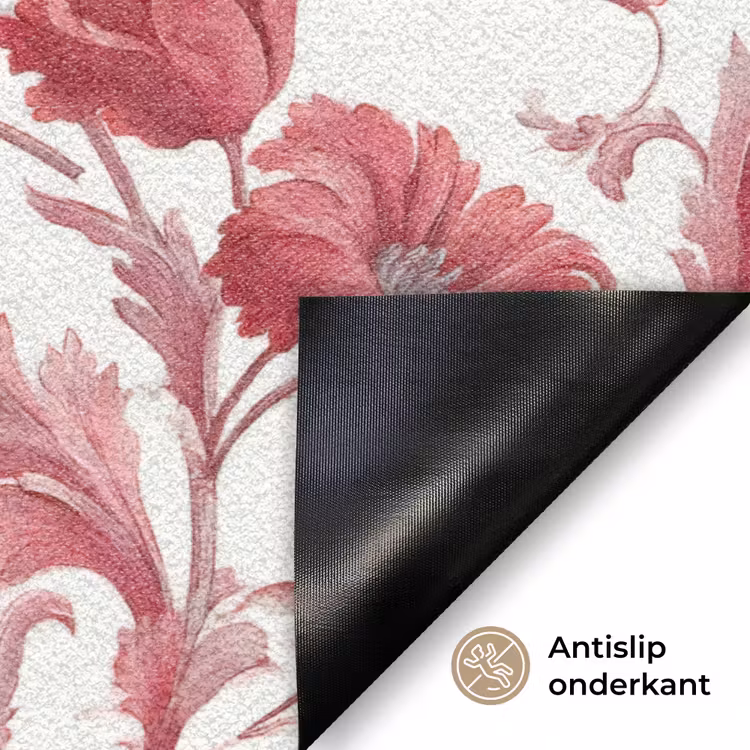 Barok - Patroon - Rood Deurmat klein 898 -antislip_NL
