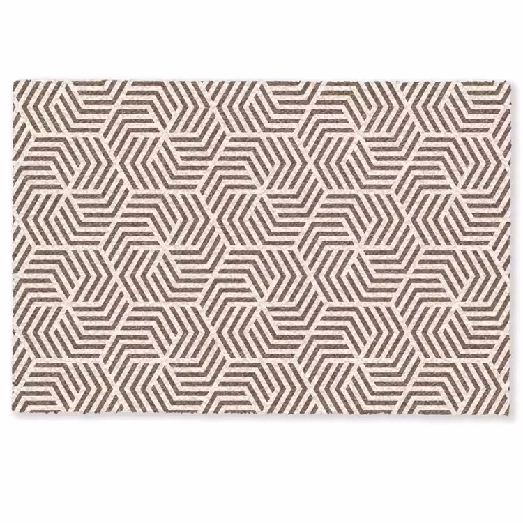 Beige - Bruin - Patroon - Strepen Deurmat klein 898 -zkaufland3d