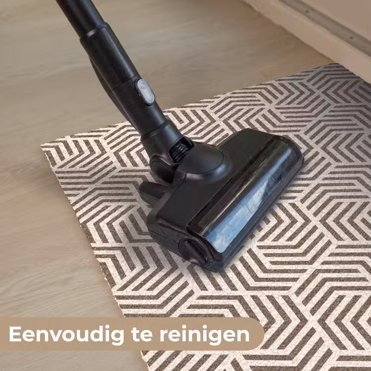 Beige - Bruin - Patroon - Strepen Deurmat klein 898 -reinigen_NL