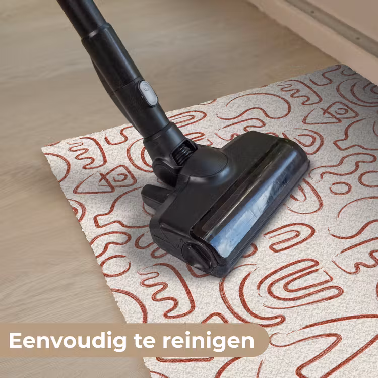 Beige - Vormen - Rood - Patroon Deurmat klein 898 -reinigen_NL