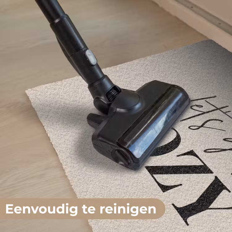 Beige - Winter - Quote - Cozy Deurmat klein -reinigen_NL