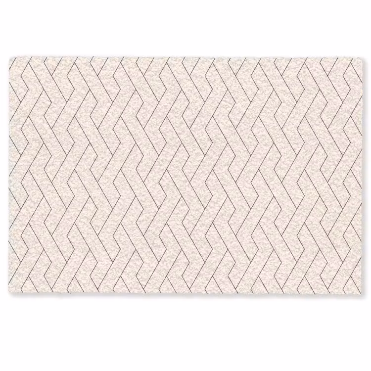 Beige - Zigzag - Patroon Deurmat klein 898 -zkaufland3d