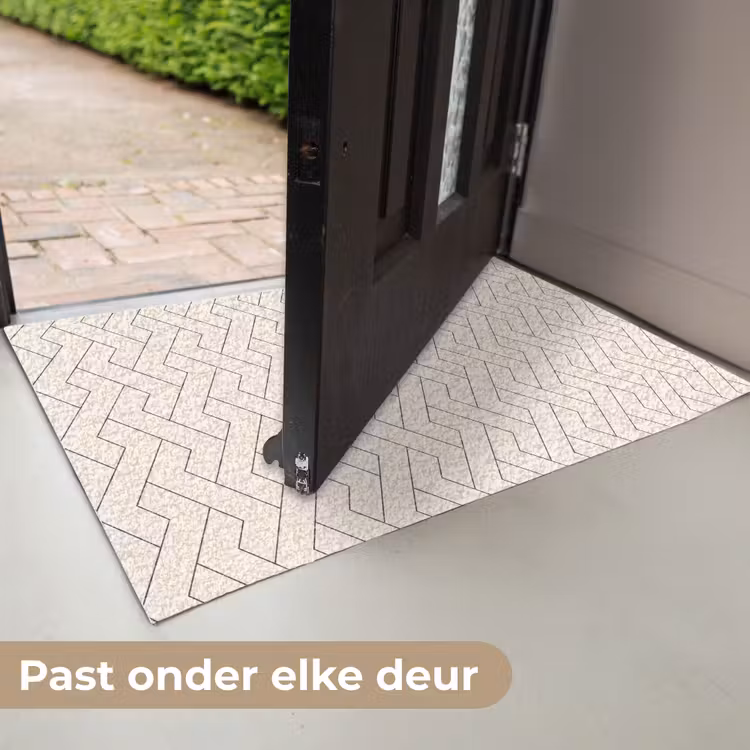 Beige - Zigzag - Patroon Deurmat klein 898 -USP_NL