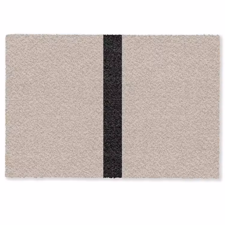 Beige - Zwart - Streep - Minimalistisch Deurmat klein -zkaufland3d