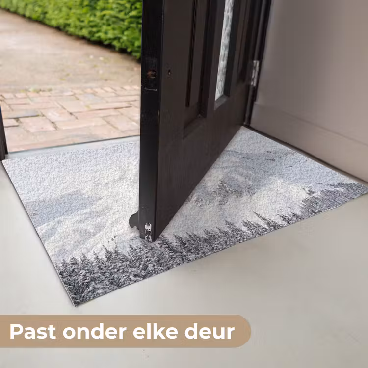 Berg - Sneeuw - Winter - Natuur - Wit Deurmat klein -USP_NL