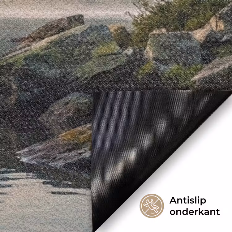 Bergen - Water - Bomen Deurmat klein -antislip_NL