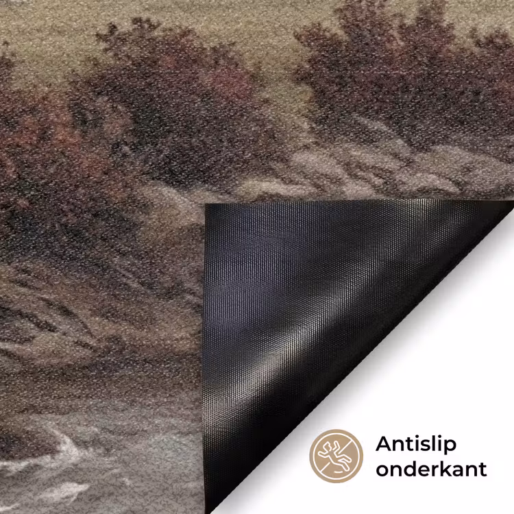 Berglandschap - Meer - Bergen - Vallei - Klassiek Deurmat klein -antislip_NL